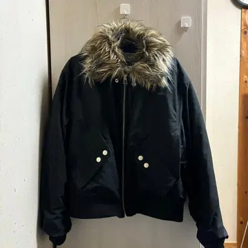 퍼 달린 블랙 MA-1 자켓 Y2K 스트릿 아메카지