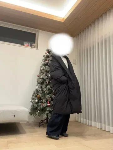 블랙 롱 다운 자켓