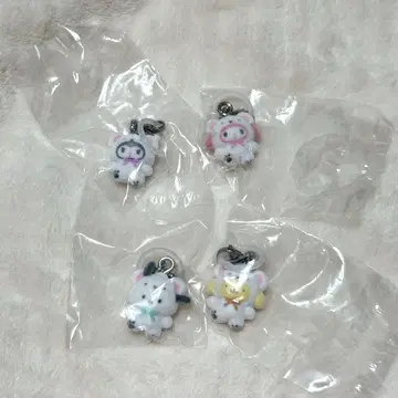 산리오 가챠가챠 복슬복슬 스노우 표시 액세서리 4종