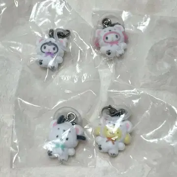 산리오 가챠가챠 복슬복슬 스노우 표시 액세서리 4종