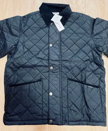 옷깃 코듀로이 발수 나일론 퀼팅 자켓 블랙 M 사이즈 택 포함