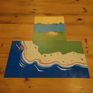LEGO 호환 해안과 풍경 그림 포함 기초판 3장 세트