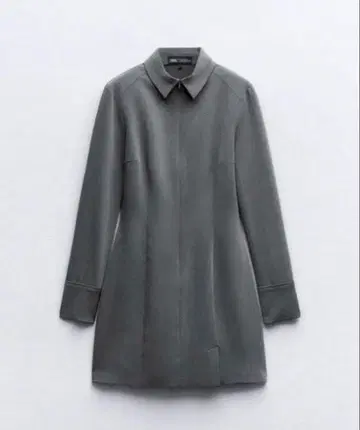 ZARA 그레이 긴팔 미니 원피스