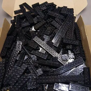 45 LEGO 2열 플레이트 블랙 색상 부품 묶음 판매