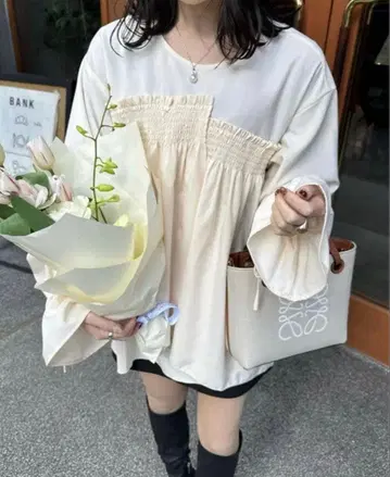 hinari 아지메 프릴 블라우스