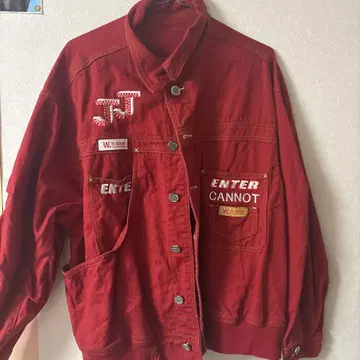 빨간색 캐주얼 자켓