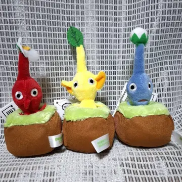 피크민 뽑기 봉제 인형 마스코트 전 3종 세트