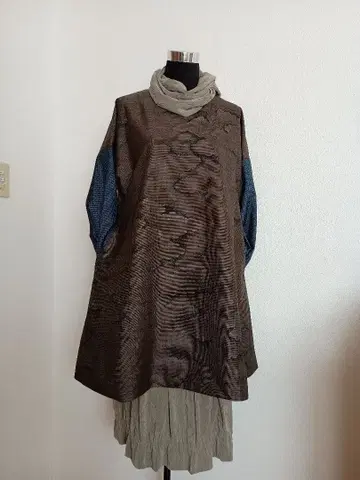 기모노 리메이크 옷감 오시마 명주 x 9 말 오시마 명주 풀오버형 튜닉