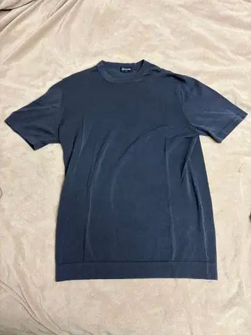 Drumohr 네이비 크루넥 니트