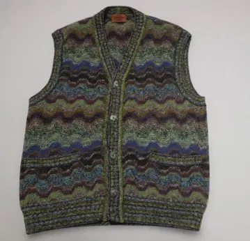 빈티지 미쏘니 멀티 컬러 베스트 모헤어 혼방 L~LL