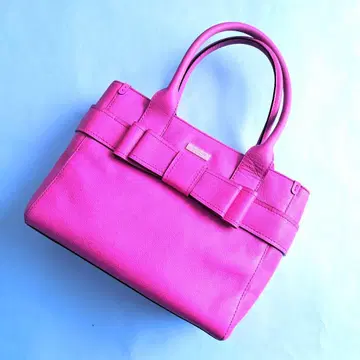 새상품급 가죽 토트백 핑크 리본 포함 A4 Kate spade