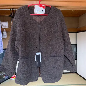 빅 사이즈 파이핑 보아 자켓 3L