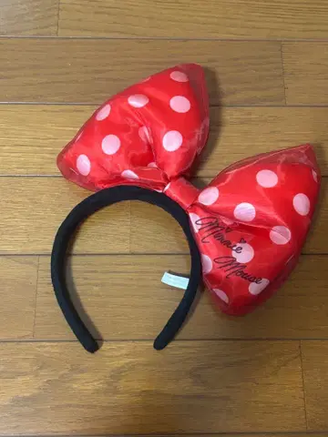 미니 빅 리본 머리띠 빨간색 (당시품)
