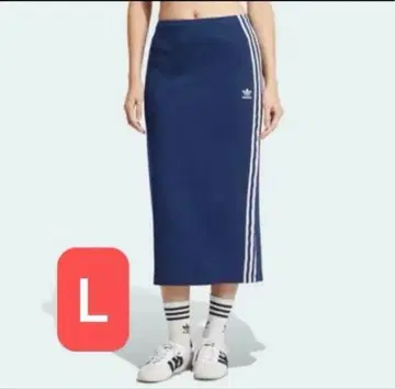 새상품 아디다스 오리지널 라이프스타일 니트 스커트 L 사이즈 네이비