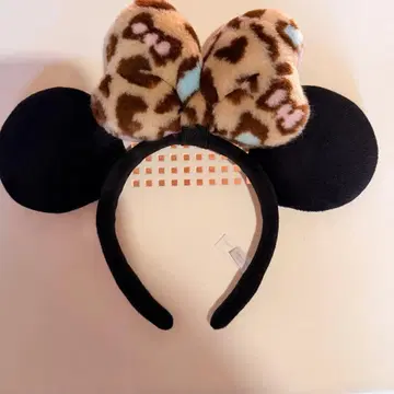 디즈니 미니 레오파드 무늬 머리띠