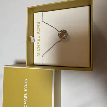 하자품 MICHAEL KORS 실버 로즈 골드 목걸이 미사용 새상품