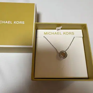 하자품 MICHAEL KORS 실버 로즈 골드 목걸이 미사용 새상품