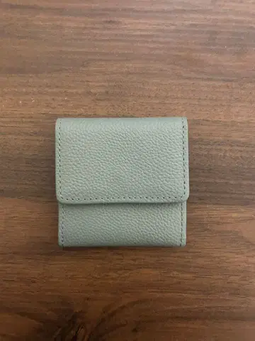 그린 가죽 접이식 지갑