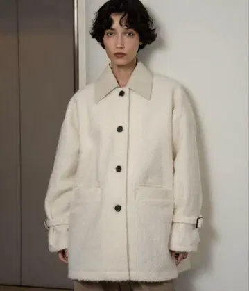 Lawgy different material fluffy coat