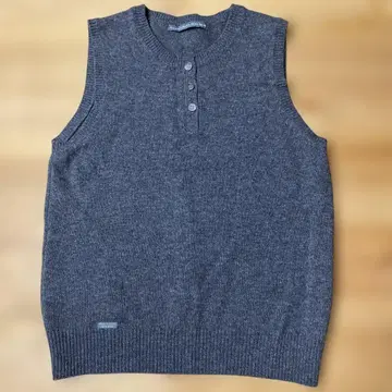 마드모아젤 논논 그레이 니트 베스트 버튼 포함 M