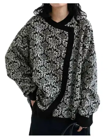 antiqua 안티카 다마스크 무늬 니트 가디건 FREE