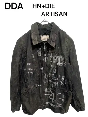 DDA HN+DIE ARTISAN 미니 리 자켓 스텐실 프린트