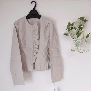 FENNEL 페넬 프릴 노카라 자켓 베이지 야마다야