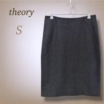 띠어리 타이트 스커트 무릎 기장 울 오피스 깔끔 고급 일본제 S