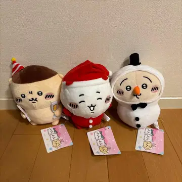 새상품급 미사용 새상품 치이카와 산타 눈사람 봉제 인형 세트