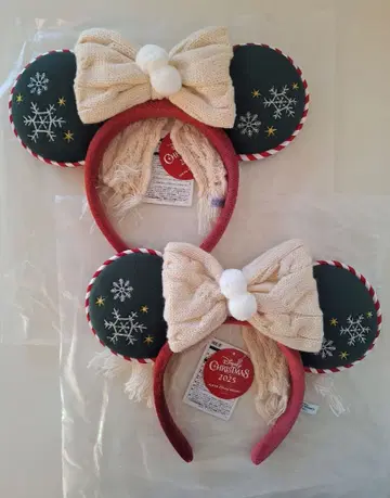 [ 새상품 ] 도쿄 디즈니랜드 토이즈 원더러스 크리스마스 머리띠 2개