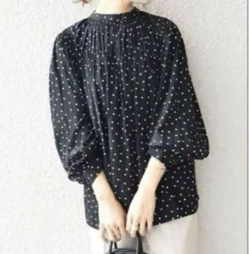 SHIPS 셔링 백 타이 블라우스