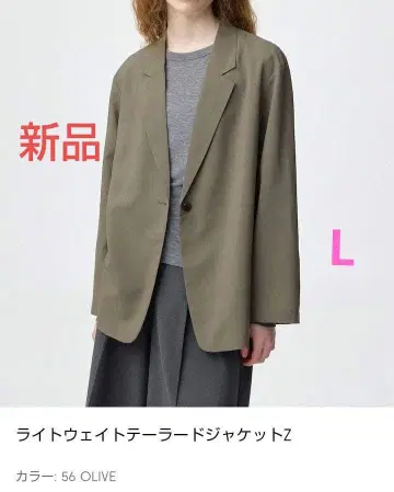 새상품 지유 라이트웨이트 테일러드 자켓 Z L 올리브