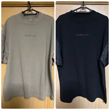 ZARA 자라 TALKING LOUD 티셔츠 그레이 블랙 2장 세트
