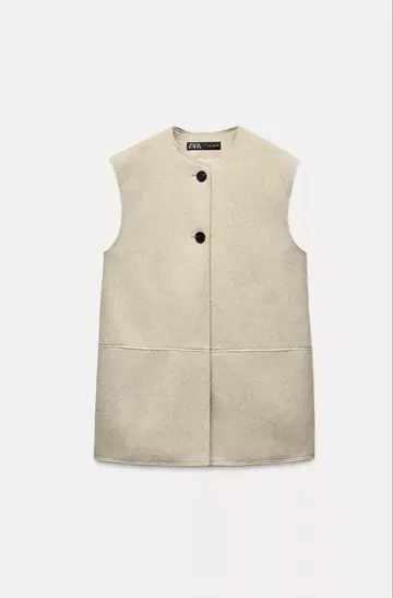 택 포함 ZARA 롱 소프트 베스트 코트 XS