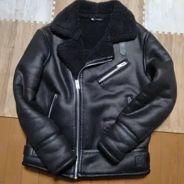 [ 컨디션 최상 ] ZARA 페이크 무스탕 더블 라이더 자켓 보아 XL