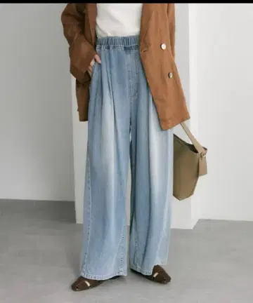 퓨어세신*25th 면린넨 데님 이지 팬츠