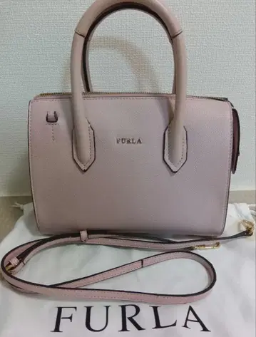 FURLA 핑크 새첼 핸드백 숄더 포함