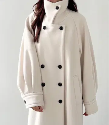 Heather 스텐카라 코트 아이보리