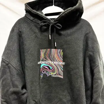 A4A 그래픽 후드티 백 프린트 블랙 FREE