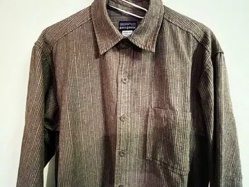 patagonia 파타고니아 체크 긴팔 셔츠 헴프 브라운 M