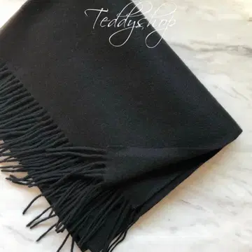 최고급 캐시미어 100% 대형 스톨 블랙