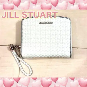 JILL STUART 질스튜어트 화이트 실버 이단 접이식 지갑