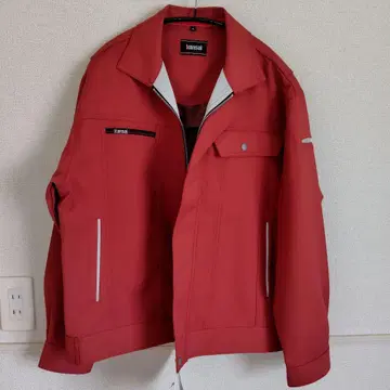 [ 미사용 새상품 ] 작업옷 kansai uniform 자켓 L 크림슨