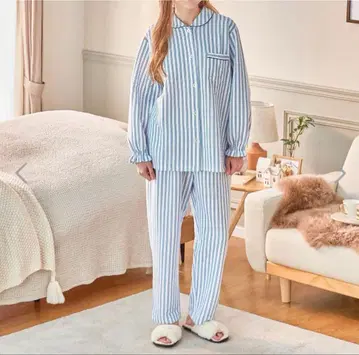 나르에 중전솜 코튼 혼방 접결 스트랩 파자마