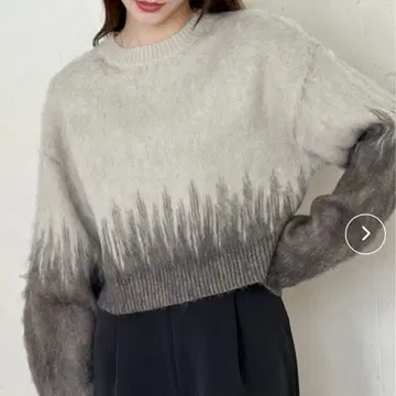 [ 미사용 ] 바이컬러 니트 상의