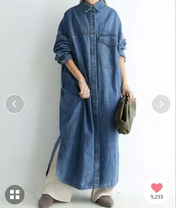 antiqua 데님 셔츠 원피스