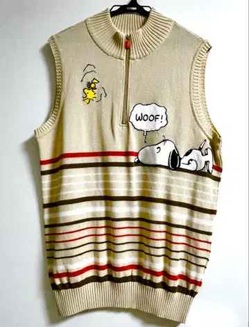 46 사이즈 XL 까스텔바작 스포츠 스누피 니트 베스트 베스트
