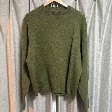 70s 맥그리거 모헤어 크루넥 니트 올리브