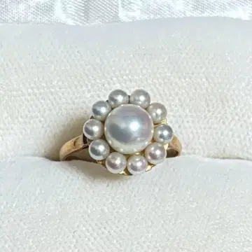 레트로 vintage 펄 반지 반지 빈티지 고급 꽃