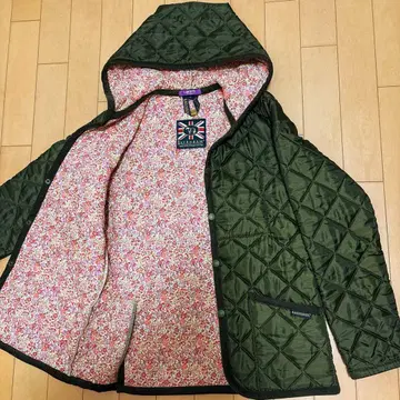 새상품급 라벤햄 리버티 퀼팅 자켓 후드 꽃무늬 S 36